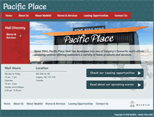 Tablet Screenshot of pacificplacemall.com
